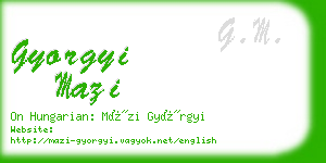 gyorgyi mazi business card